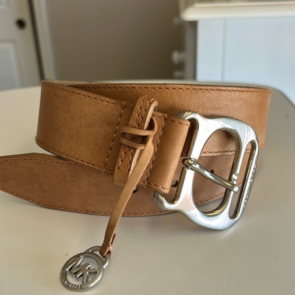 Michael Michael Kors Women's Genuine Leather Brown Belt size Large
